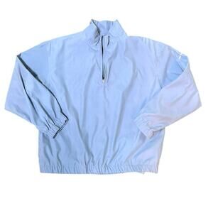 Eddie Bauer Periwinkle Golf Pullover (M) Y2K Windbreaker Flaw